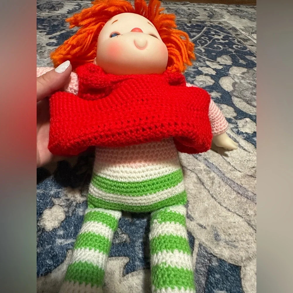 Vintage crochet watermelon doll - Picture 4 of 7